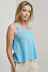 Image 13 of Sleeveless linen blouses features a loose fit design Kim from Baltic Linen